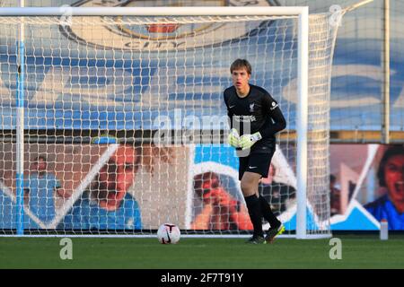 Manchester, Regno Unito. 09 aprile 2021. Jakub Ojrzynski di Liverpool a Manchester, Regno Unito, il 4/9/2021. (Foto di Conor Molloy/News Images/Sipa USA) Credit: Sipa USA/Alamy Live News Foto Stock