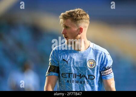 Manchester, Regno Unito. 09 aprile 2021. Tommy Doyle di Manchester City a Manchester, Regno Unito il 4/9/2021. (Foto di Conor Molloy/News Images/Sipa USA) Credit: Sipa USA/Alamy Live News Foto Stock