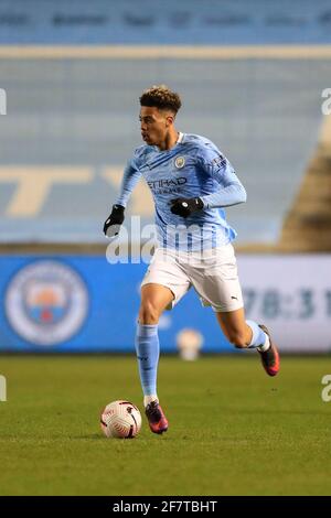 Manchester, Regno Unito. 09 aprile 2021. Felix Nmecha di Manchester City a Manchester, Regno Unito il 4/9/2021. (Foto di Conor Molloy/News Images/Sipa USA) Credit: Sipa USA/Alamy Live News Foto Stock