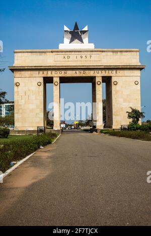 La Piazza della Stella Nera Independence ad Accra, Ghana, Africa Foto Stock