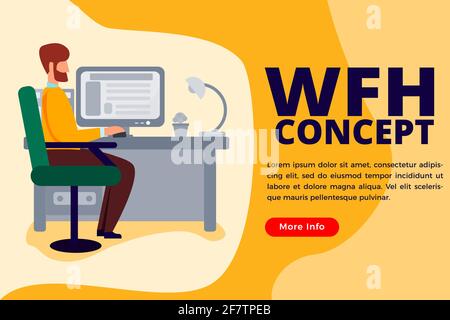 la gente lavora dall'illustrazione del vettore di concetto domestico Illustrazione Vettoriale