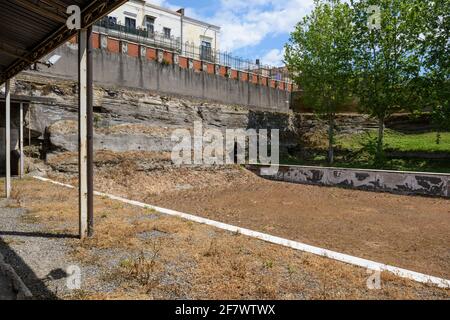 Torre Annunziata. Italia. Sito archeologico di Oplontis (Villa di Poppea / Villa Poppea). La grande piscina all'aperto, di 61x17 metri. Foto Stock