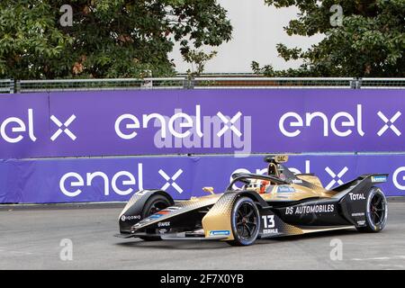 04/10/2021, Roma, circuito di Roma, ABB Formula e WM Roma: Formazione, n. 13 Antonio Felix da Costa (por), Team DS TECHEETAH (USCITA Svizzera/Croazia) Foto Stock