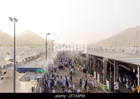 tende hajj mina Foto Stock