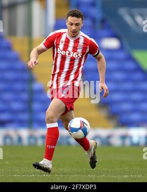 James Chester di Stoke City durante la partita del campionato Sky Bet al St. Andrew's Trillion Trophy Stadium di Birmingham. Data immagine: Sabato 10 aprile 2021. Foto Stock