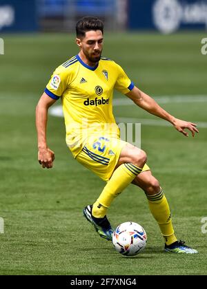 GETAFE, SPAGNA - APRILE 10: Ruben Sobrino di Cadice CF durante la Liga Santander match tra Getafe CF e Cadiz CF al Colosseo Alfonso Perez ad aprile Foto Stock