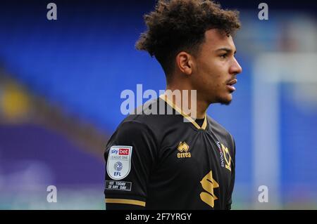 Mk Dons Matthew Sorinola durante la partita della Sky Bet League 1 tra Ipswich Town e MK Dons a Portman Road, Ipswich, sabato 10 aprile 2021. (Credit: Ben Pooley | MI News) Credit: MI News & Sport /Alamy Live News Foto Stock