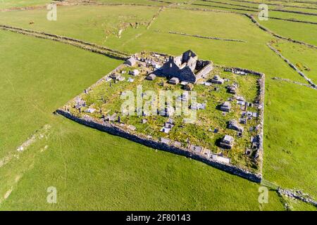 Il vecchio cimitero, Glen, Contea di Kerry, Irlanda Foto Stock