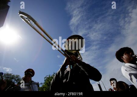 salvador, bahia/brasile - 28 maggio 2019: I musicisti della Bahia Philharmonics sono visti durante l'esibizione. *** Local Caption *** . Foto Stock