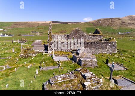 Il vecchio cimitero, Glen, Contea di Kerry, Irlanda Foto Stock