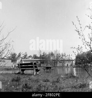 Seconda base aerea tattica (2TVB), base aerea di Eindhoven nell'aprile 1957 edifici e infrastrutture. Foto Stock