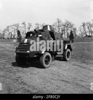 Carri armati, carrier, veicoli armati (Sherman M4A1; RAM II; GMC Staghound; GMC lotter; HUMBER MK i e MK III; Daimler Dingo; Ford Lynx), 1947. Foto Stock