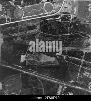 Vista aerea della base aerea di Soesterberg durante la seconda guerra mondiale. Foto Stock