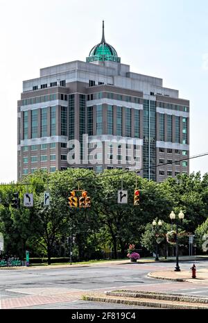 625 Broadway, Albany, ospita il New York state Department of Environmental Conservation. Foto Stock