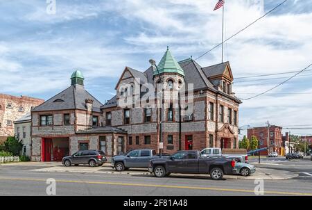 Engine Number One - AFD - casa storica di Steamer No. 1, al 320 Washington Avenue, Albany, New York. Foto Stock