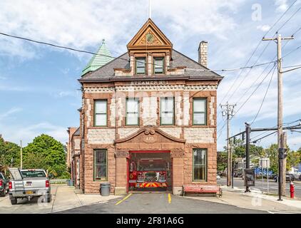 Engine Number One - AFD - casa storica di Steamer No. 1, al 320 Washington Avenue, Albany, New York. Foto Stock