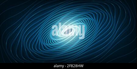Network Teleport Warp Spiral Technology on Light Blue background, Network Concept design, Vector illustration. Illustrazione Vettoriale