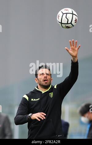 Fabio Grosso capo allenatore di Frosinone durante il campionato italiano, BKT Lega Serie B partita di calcio tra Frosinone Calcio e COME Cittadella il 10 aprile 2021 allo stadio Benito Stirpe di Frosinone, Italia - Foto Federico Proietti/DPPI Foto Stock