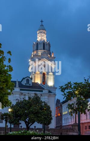 El Sagrario Cappella in Plaza de la Independencia nel centro di Quito in Ecuador, Sud America Foto Stock