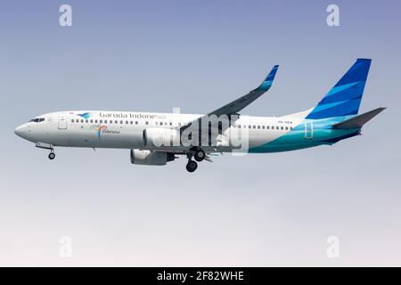 Giacarta, Indonesia – 26. Gennaio 2018: Garuda Indonesia Boeing 737-800 all'aeroporto di Giacarta (CGK) in Indonesia. Foto Stock