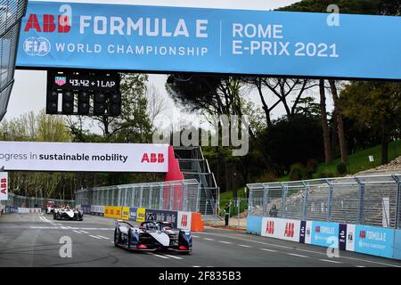 Circuito Cittadino del& 39;EUR, Rom, Italy, 11 Apr 2021, n° 37 Nick Cassidy (NZL) - Envision Virgin Racing durante l'ePrix di Roma 2021, 3° appuntamento del Campionato del mondo di Formula e 2020-21, Formula e - Foto Daniele Nici/LM Foto Stock