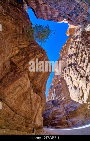 Lungo la strada si possono ammirare le curve naturali e gli affascinanti colori della roccia. Si tratta di una passeggiata piuttosto lunga che ci si aspetterebbe (oltre un km Foto Stock