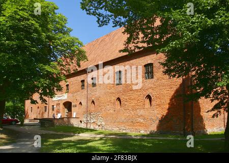 Polonia, Ostroda, castello, voivodato Warmiano-Masuriano. Foto Stock