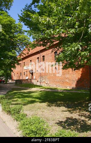 Polonia, Ostroda, castello, voivodato Warmiano-Masuriano. Foto Stock