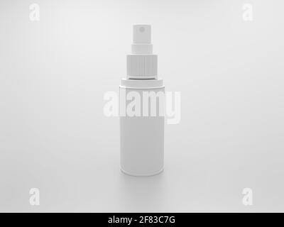 Applicazione di un sistema di igienizzazione spray per rendering 3D Foto Stock