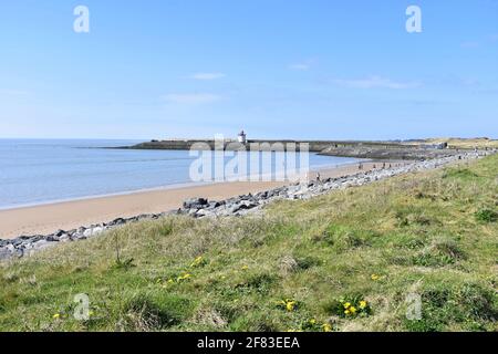 Burry Port East Beach, Burry Port, Carmarthensshire, Galles Foto Stock