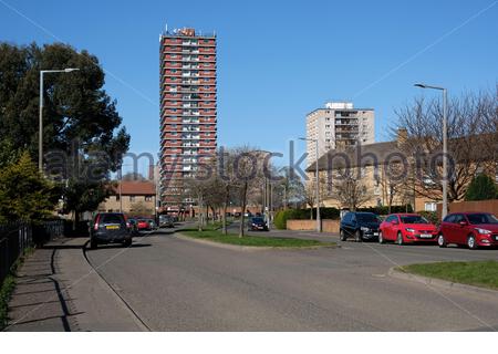 Martello Court, Muirhouse e Pennywell Tower Blocks, Edimburgo, Scozia Foto Stock