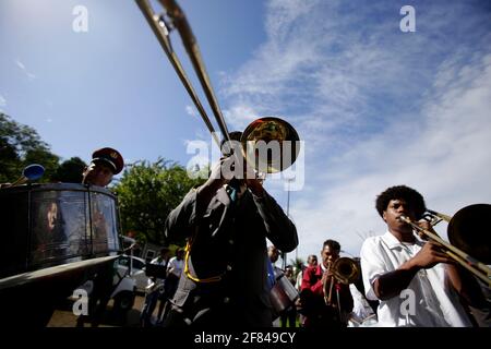 salvador, bahia/brasile - 28 maggio 2019: I musicisti della Bahia Philharmonics sono visti durante l'esibizione. *** Local Caption *** . Foto Stock