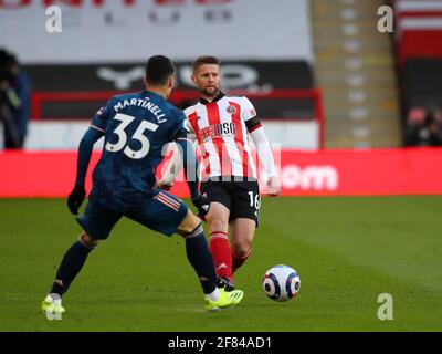 Sheffield, Regno Unito. 11 Apr 2021. Oliver Norwood di Sheffield Utd durante la partita della Premier League a Bramall Lane, Sheffield. Il credito immagine dovrebbe essere: Simon Bellis/Sportimage Credit: Sportimage/Alamy Live News Foto Stock