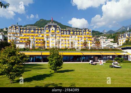 Montreux Palace Hotel, Grand Rue, Montreux, Canton Vaud, Svizzera Foto Stock