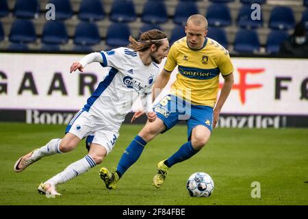 Brondby, Danimarca. 11 Apr 2021. Rasmus Falk (33) del FC Copenhagen visto durante la partita 3F Superliga tra Brondby IF e FC Copenhagen al Brondby Stadium di Brondby. (Photo Credit: Gonzales Photo/Alamy Live News Foto Stock