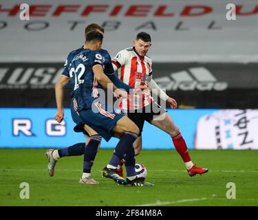 Sheffield, Regno Unito. 11 Apr 2021. Oliver Burke di Sheffield Utd durante la partita della Premier League a Bramall Lane, Sheffield. Il credito immagine dovrebbe essere: Simon Bellis/Sportimage Credit: Sportimage/Alamy Live News Foto Stock