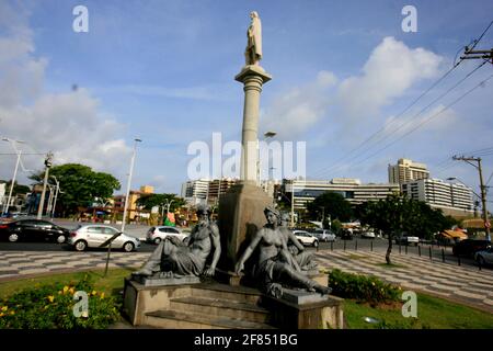 salvador, bahia / brasile - 28 dicembre 2016: Sculture sono viste nella regione di Largo da Mariquita nel quartiere Rio Vermelho nella città di SAL Foto Stock