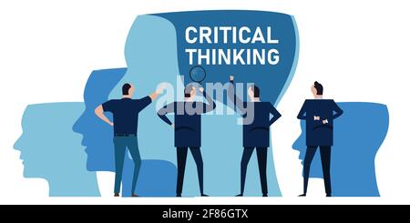 capacità di risoluzione dei problemi di pensiero critico capacità di analizzare i problemi Illustrazione Vettoriale