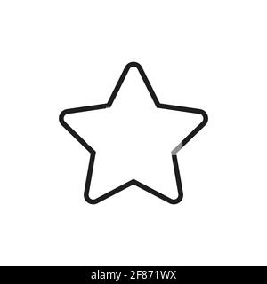 Icona vettore a stella. Simboli a stella isolati. Illustrazione Vettoriale