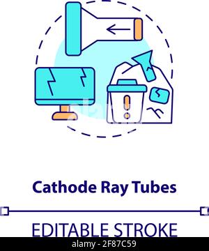 Icona di concetto dei tubi catodici Illustrazione Vettoriale