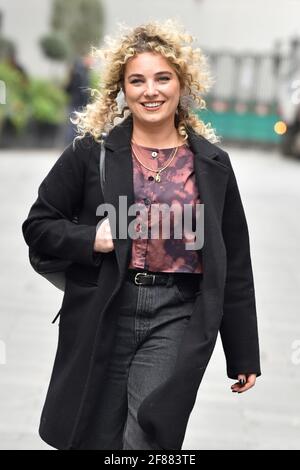 Londra, Regno Unito. 12 Aprile 2021. Sian Welby presso i Global radio Studios di Londra. (Foto di James Warren/SOPA Images/Sipa USA) Credit: Sipa USA/Alamy Live News Foto Stock