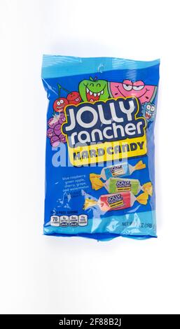 Jolly Rancher Hard Candy Bag by the Hershey Company on Bianco isolato Foto Stock