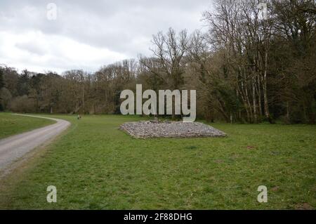 Parc CWM Long Cairn camera di sepoltura Parc le Breos, Gower Foto Stock