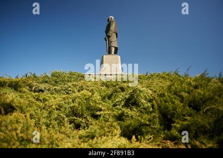 Monumento dedicato a Karadjordje, leader della i rivolta serba (1804-1813) a Belgrado, Serbia il 10 aprile 2021 Foto Stock