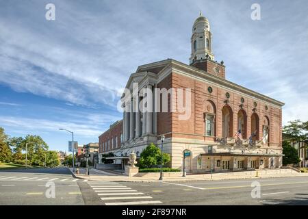 The Bushnell Center for the Performing Arts, noto anche come Bushnell Theatre, 166 Capitol Avenue a Trinity Street, Hartford CT Foto Stock