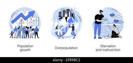 Illustrazioni vettoriali del concetto astratto dei dati demografici. Illustrazione Vettoriale