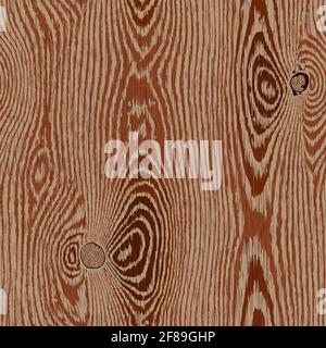 Struttura in legno. Sfondo di legno marrone. Vecchio pezzo di legno testurizzato con graffi, vista dall'alto. Superficie del tavolo o del pavimento estremamente dettagliata, materiale naturale. Illustrazione Vettoriale