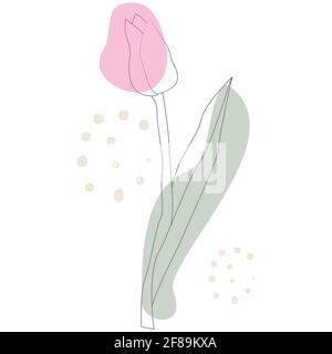 Immagine vettoriale dell'icona di un fiore astratto piatto Illustrazione Vettoriale