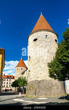 Castello di Yverdon-les-Bains nel Cantone di Vaud, Svizzera Foto Stock