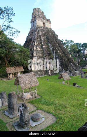 Rovine del tempio a Tikal, Guatamala Foto Stock